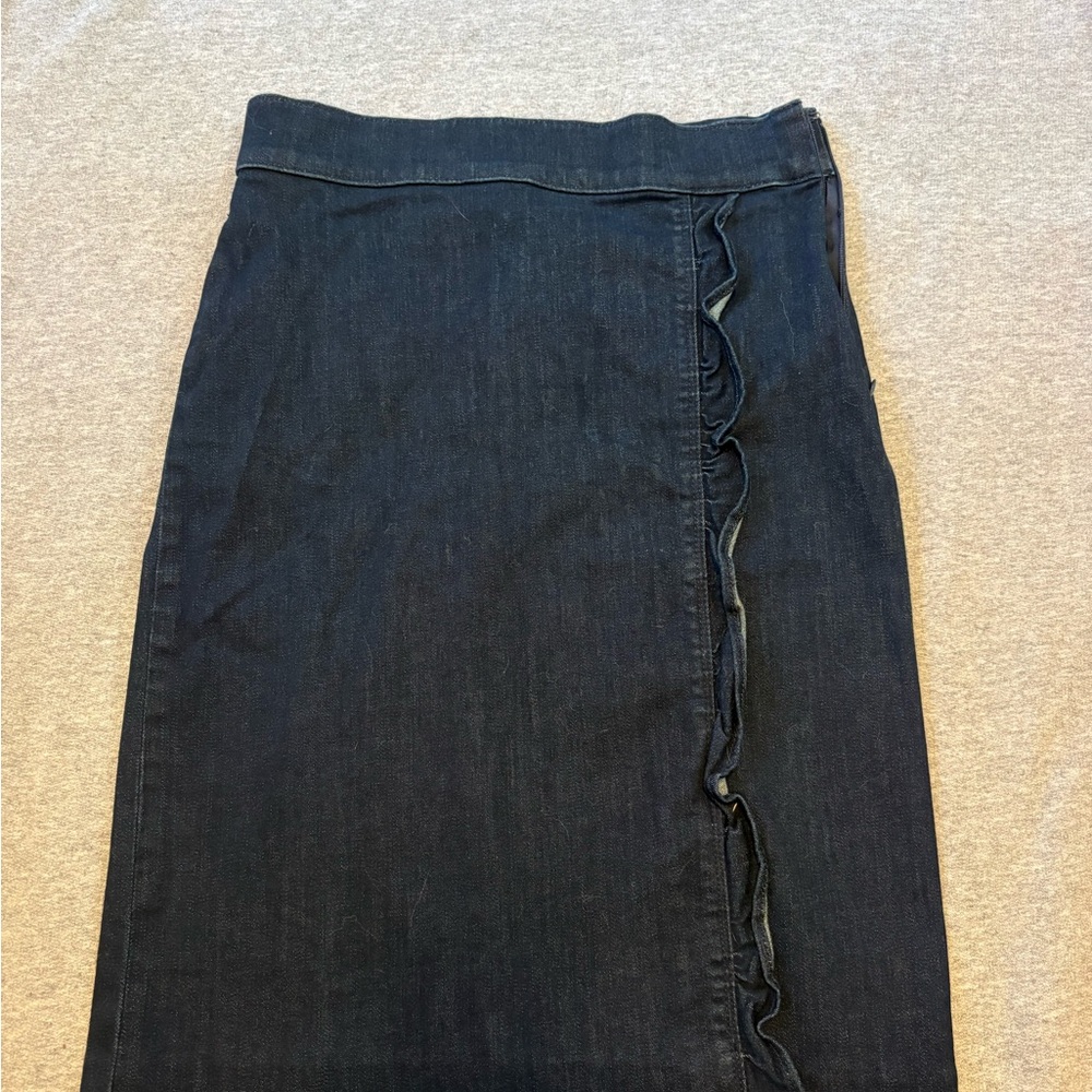 Ann Taylor Dark Blue Denim Pencil Skirt